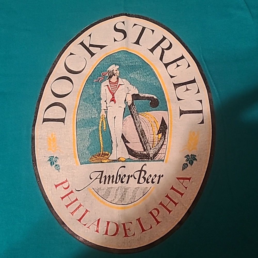Hanes Beefy Dock Street "Amber Beer" Philadelphia Vintage Size XL Unisex Tee - Picture 2 of 9